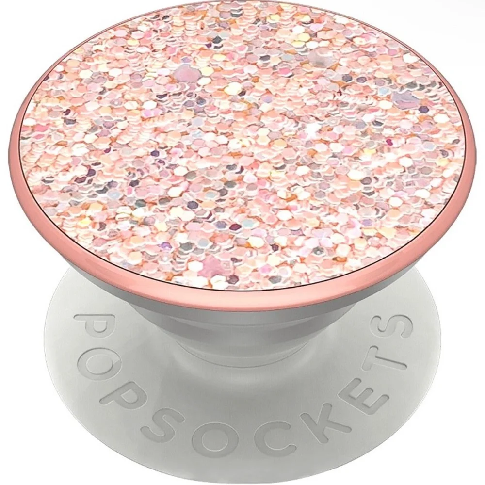Rose Gols Sparkly Glitter Popsocket